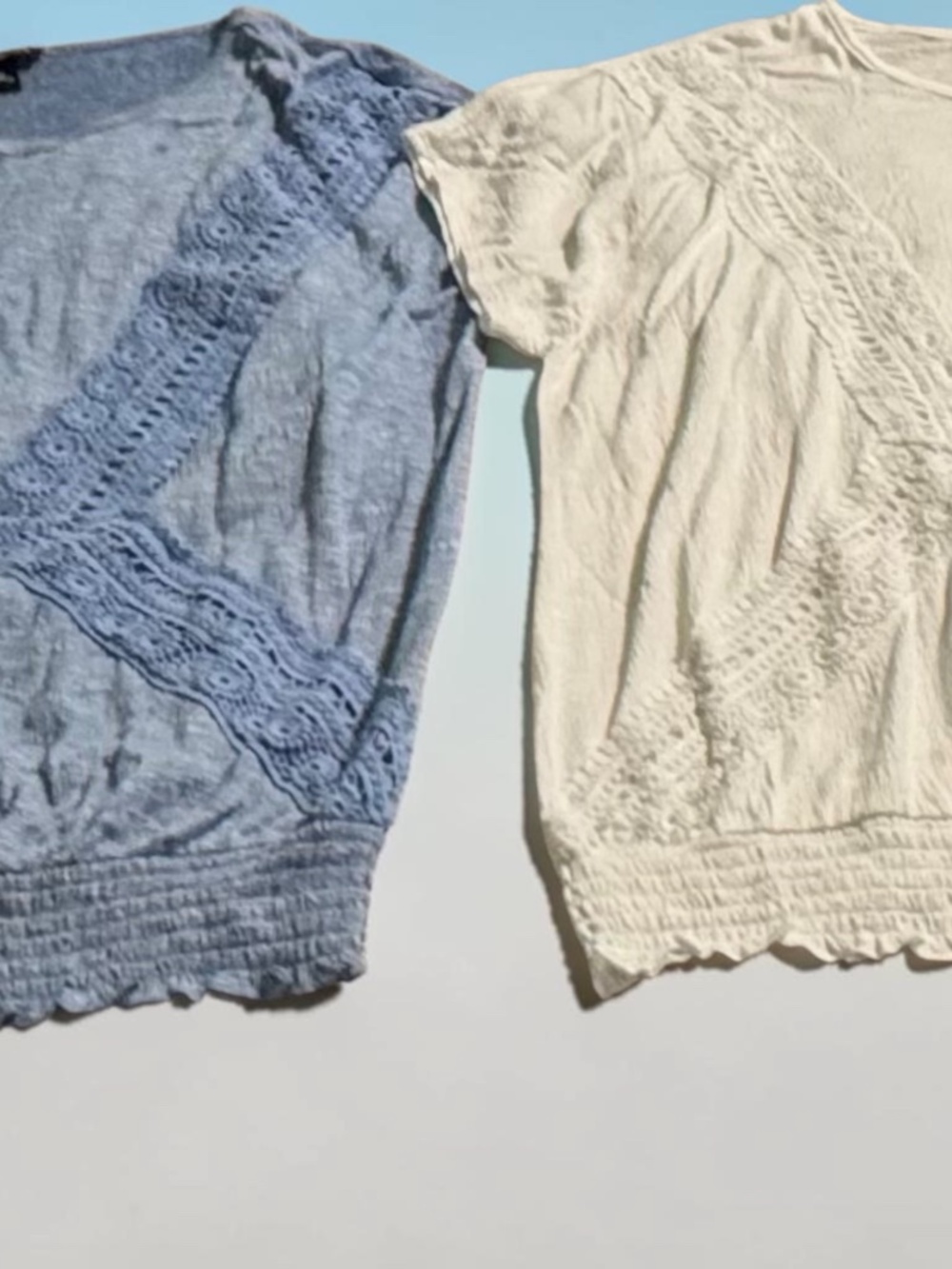 TWO  I.N. Studio tops, blue and white, plus size 1X